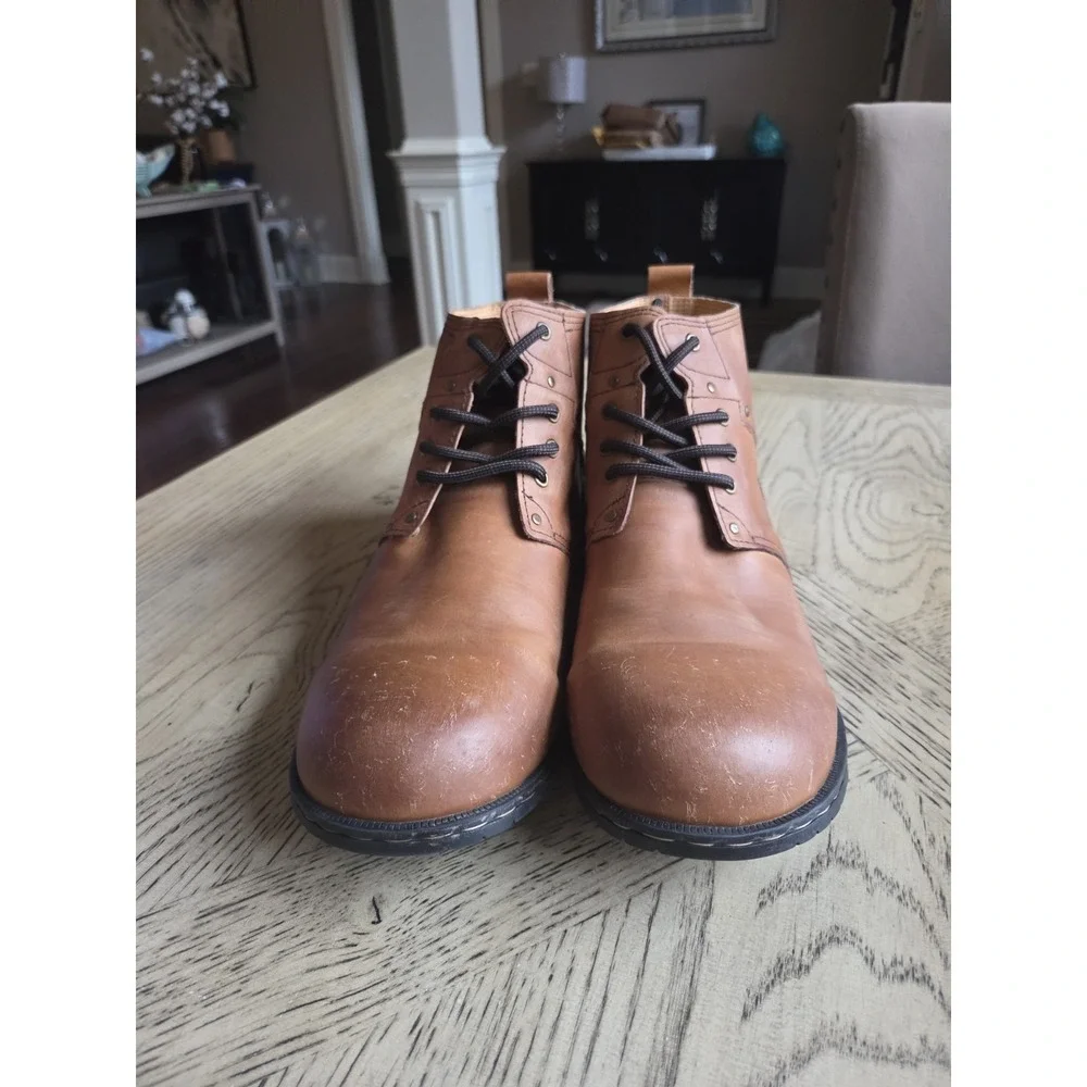 OSSTONE Moto Boots 6015-2 Distressed Leather Chukka Boots Casual Size 13 NEW
